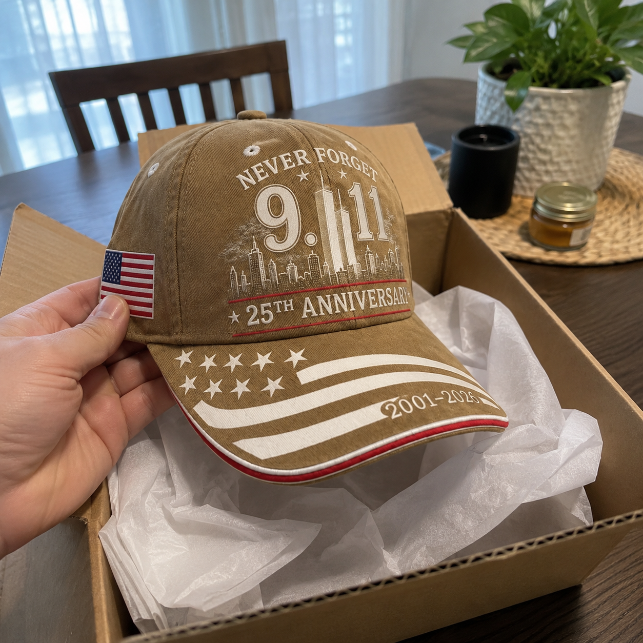9/11 Never Forget 25th Anniversary Cap – Unisex Patriotic Memorial Hat🧢