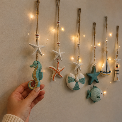 Seaside Glow Wall Hangings — Set of 7