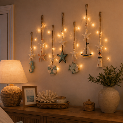 Seaside Glow Wall Hangings — Set of 7