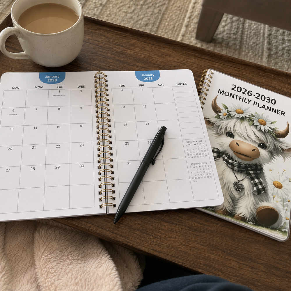 Highland Cow planner unboxing