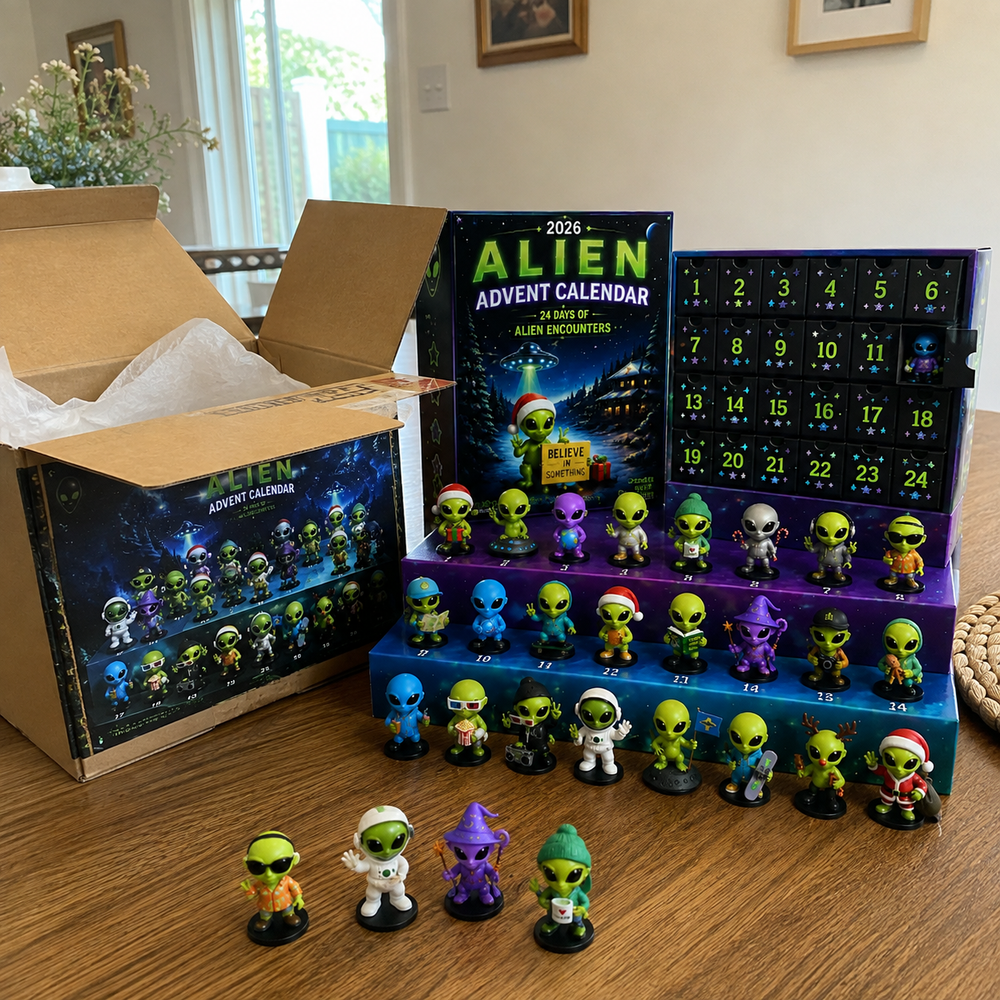 Alien Advent Calendar shipping box unboxing