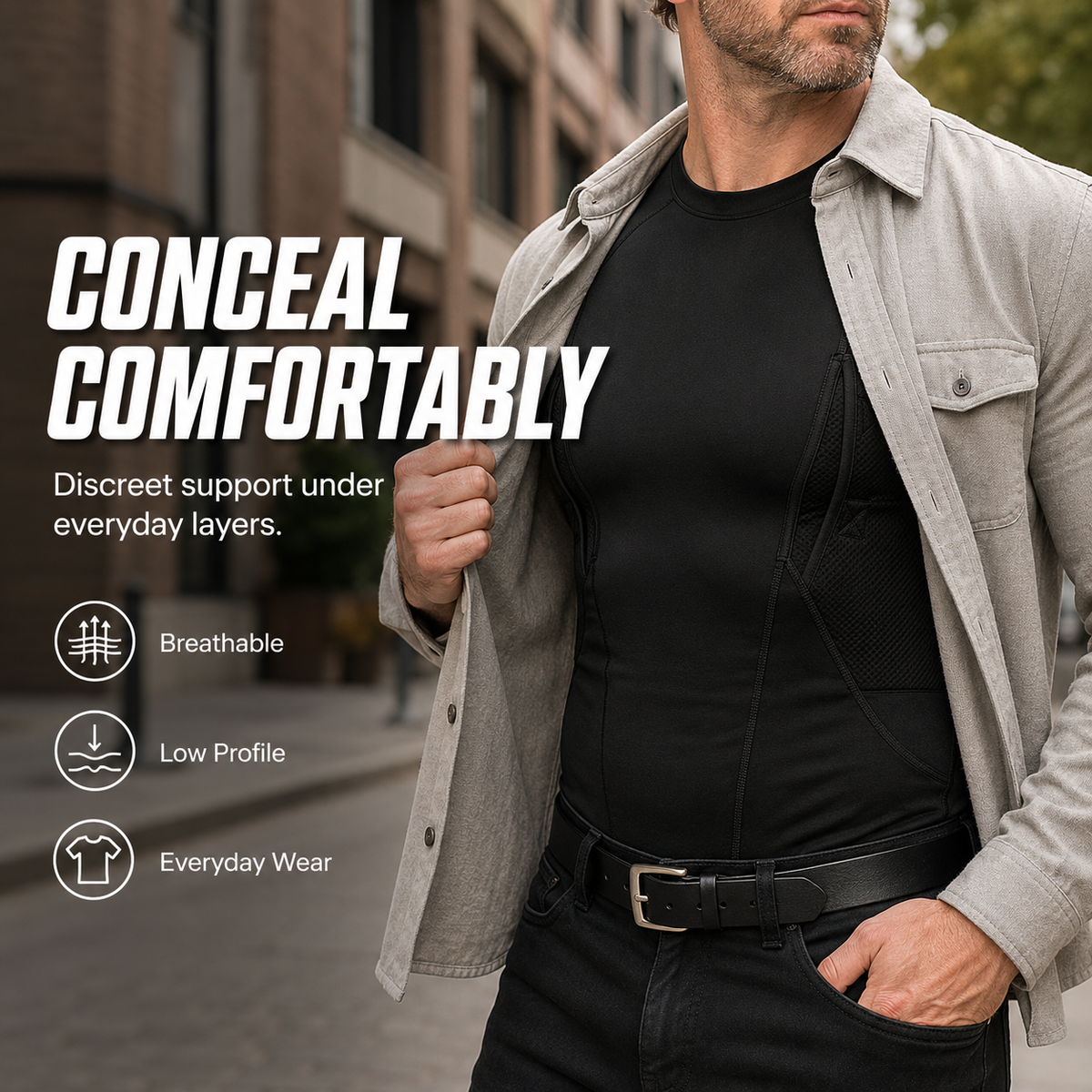 ⏰Limited Stock 50% OFF -Ambidextrous Concealed Carry Compression Shirt