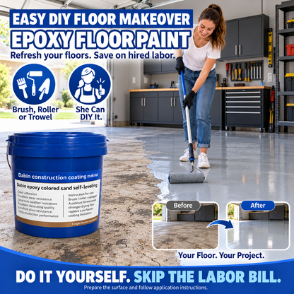✨ High-Gloss Self-Leveling Epoxy Floor Coating – Transform Garages, Basements, Courtyard & Workshops