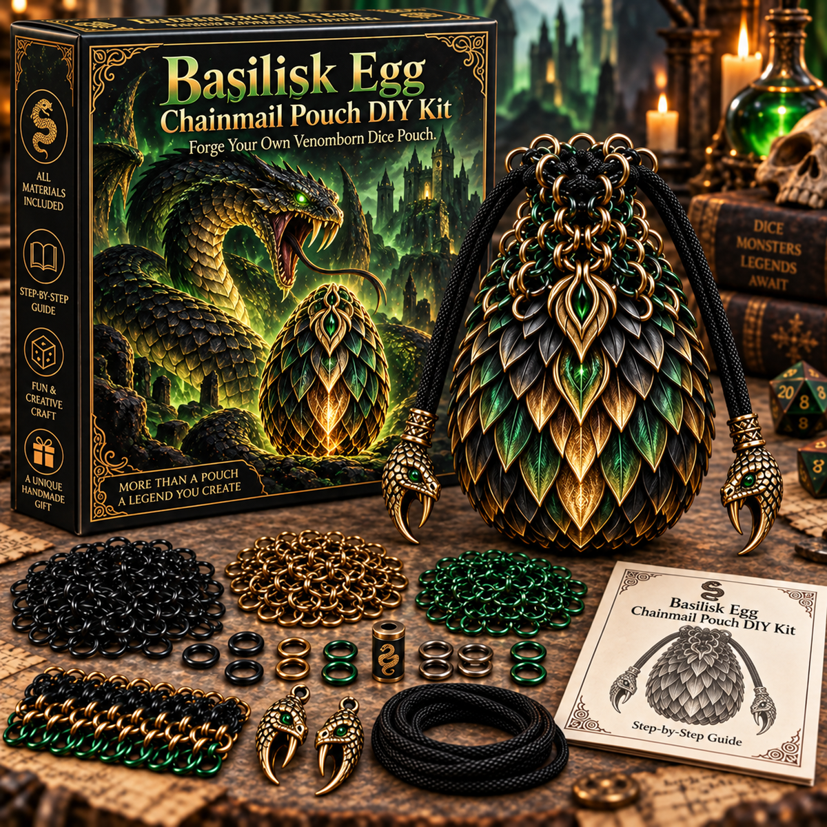 🔥🐉Dragonkeeper’s Pouch – DIY Craft Kit