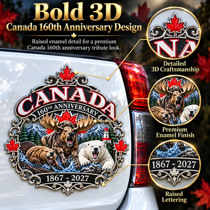 🍁Canada 160th Anniversary “True North Strong and Free” Tribute Metal Car Emblem🍁