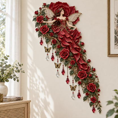 🌹🧚‍♀️Enchanted Flower Fairy Wall Light✨Cascading Floral Decor