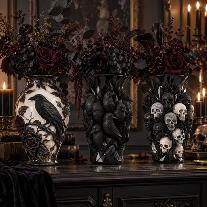 💀💎 Crystal Skull Vase – Where Darkness Meets Elegance