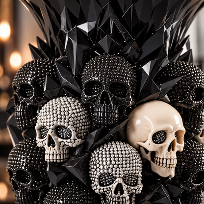 💀💎 Crystal Skull Vase – Where Darkness Meets Elegance
