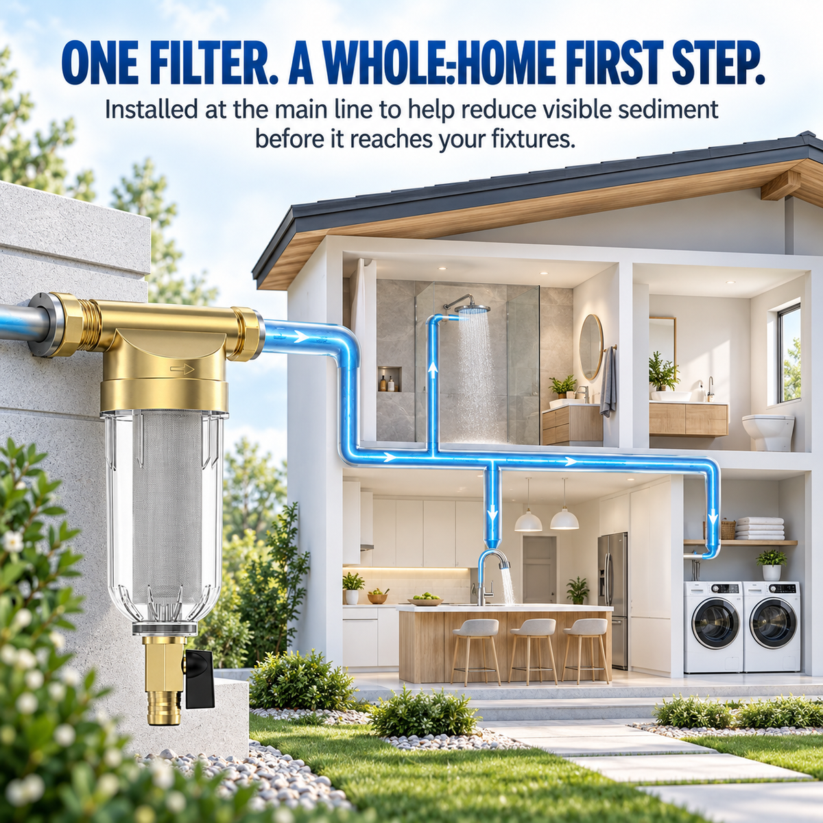 💧 Whole House Spin-Down Sediment Pre-Filter Kit