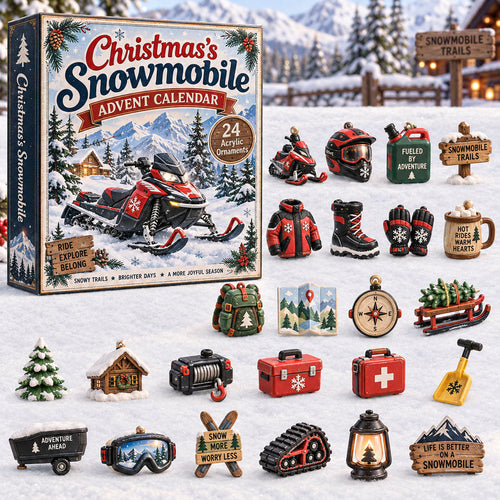 ❄️🏔️ 2026 Snowmobile Christmas Advent Calendar – 24 Days of Winter Adventure Surprises 🛷🎁