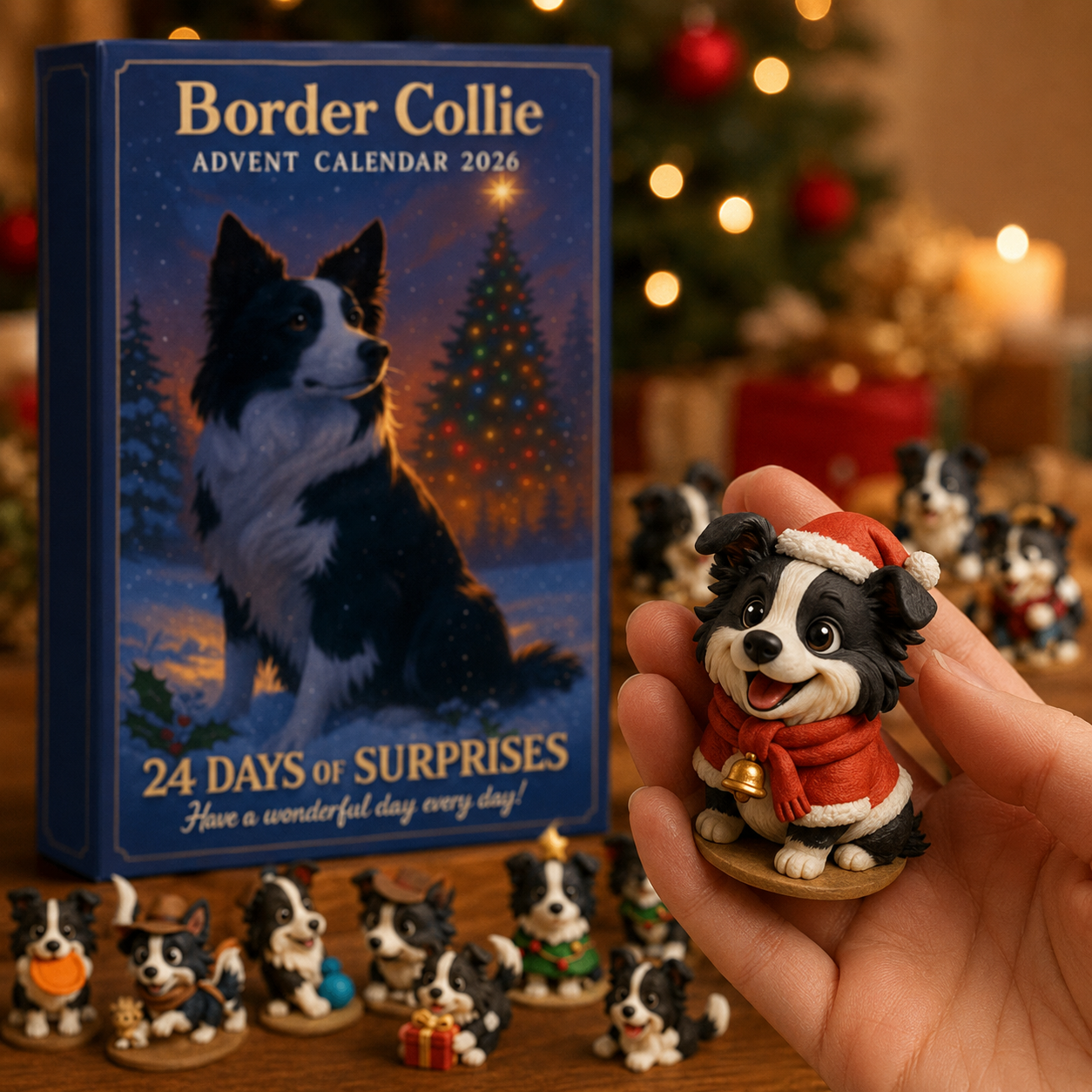Different Border Collie characters from the 2026 collection