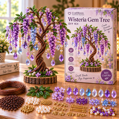 🌳 DIY Beaded Tree Kit – Decorative Bead Craft Collection