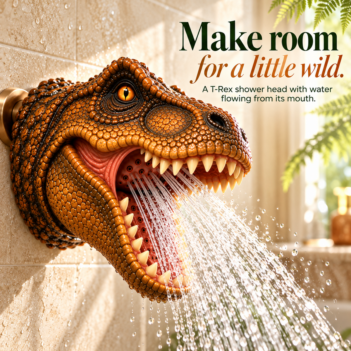 Prehistoric Splash – T-Rex Shower Head