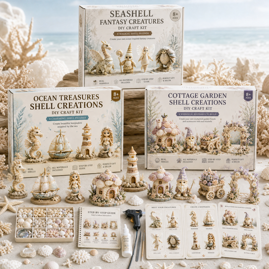 DIY Seashell Craft Kit – Create Ocean-Inspired Shell Figures & Keepsake Decor