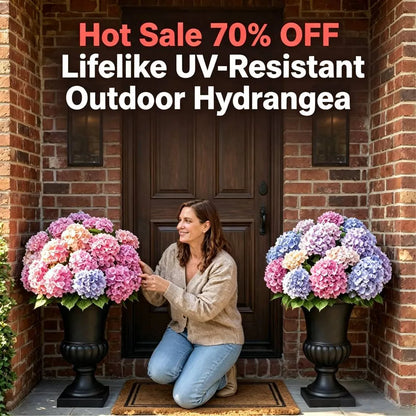 🌼Artificial Outdoor Hydrangea Flowers - UV resistant, Waterproof, Windproof