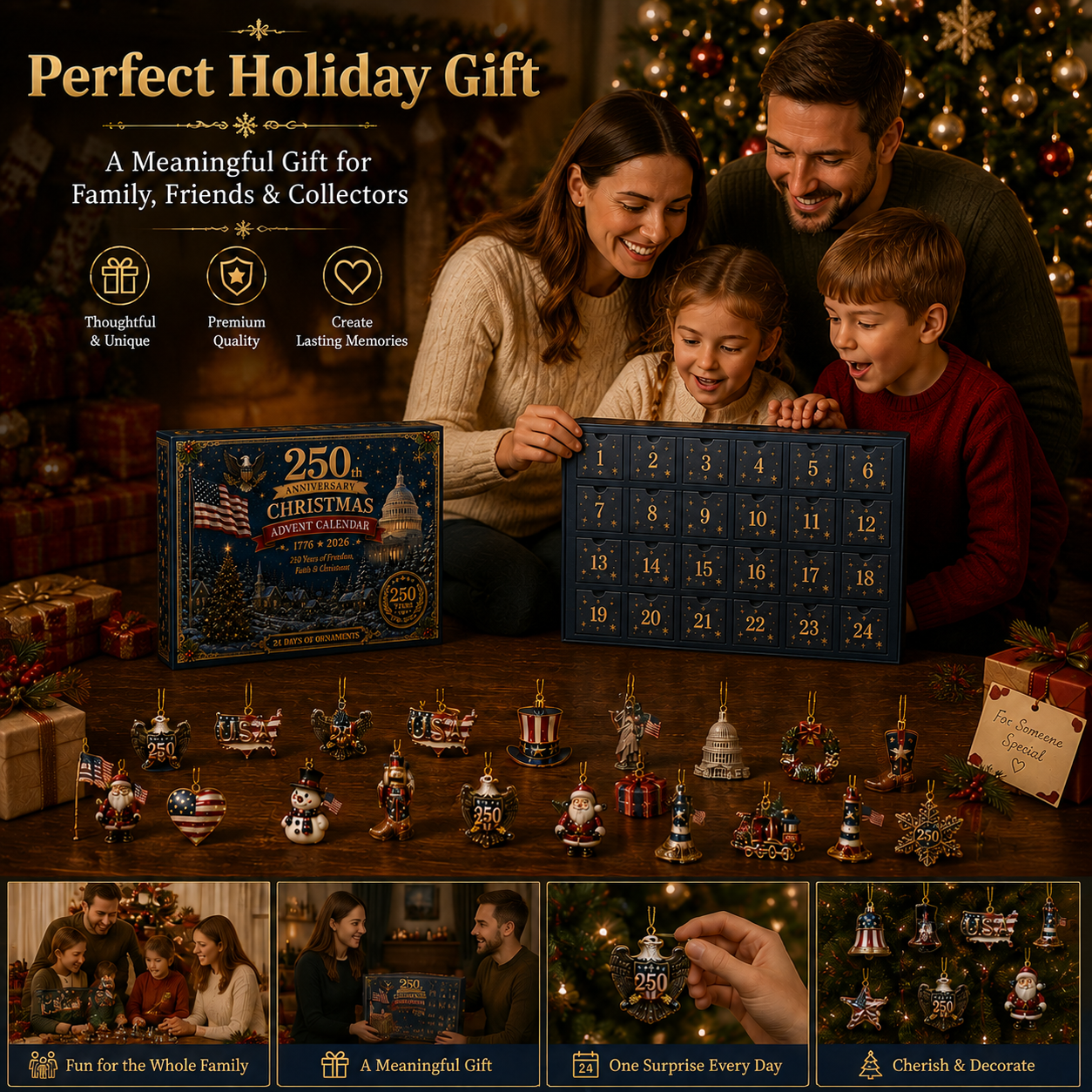 🎄🇺🇸 250th Anniversary Christmas Advent Calendar - ✈Buy 2 Free Shipping