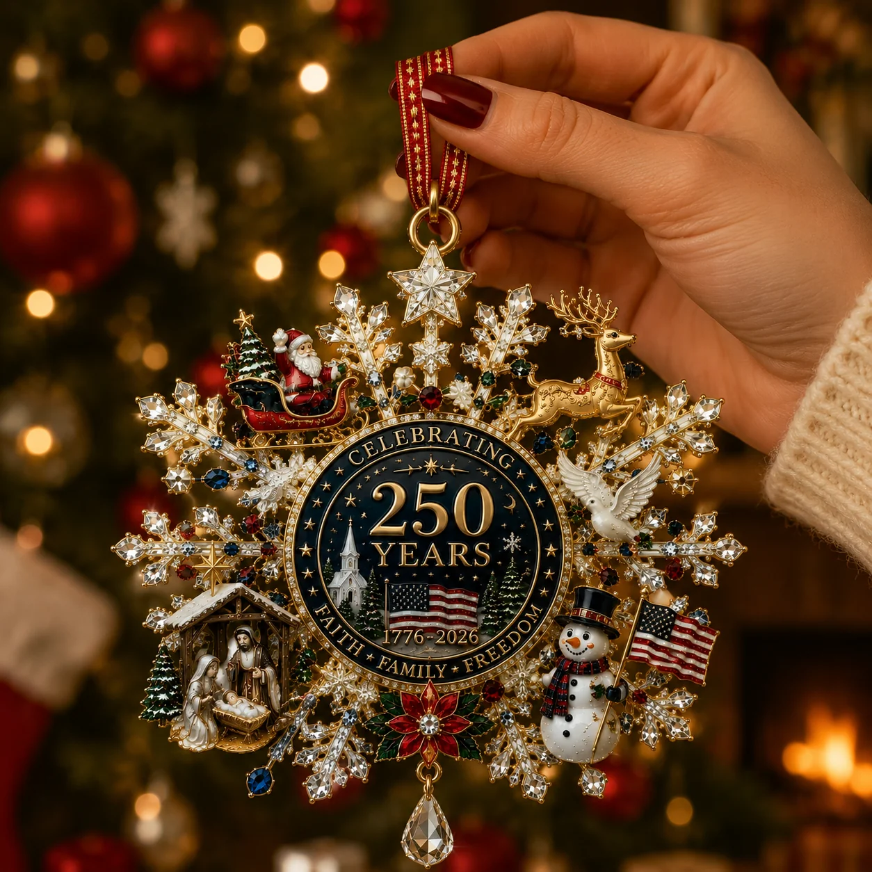 🎄❄Christmas Commemorative Snowflake Ornament