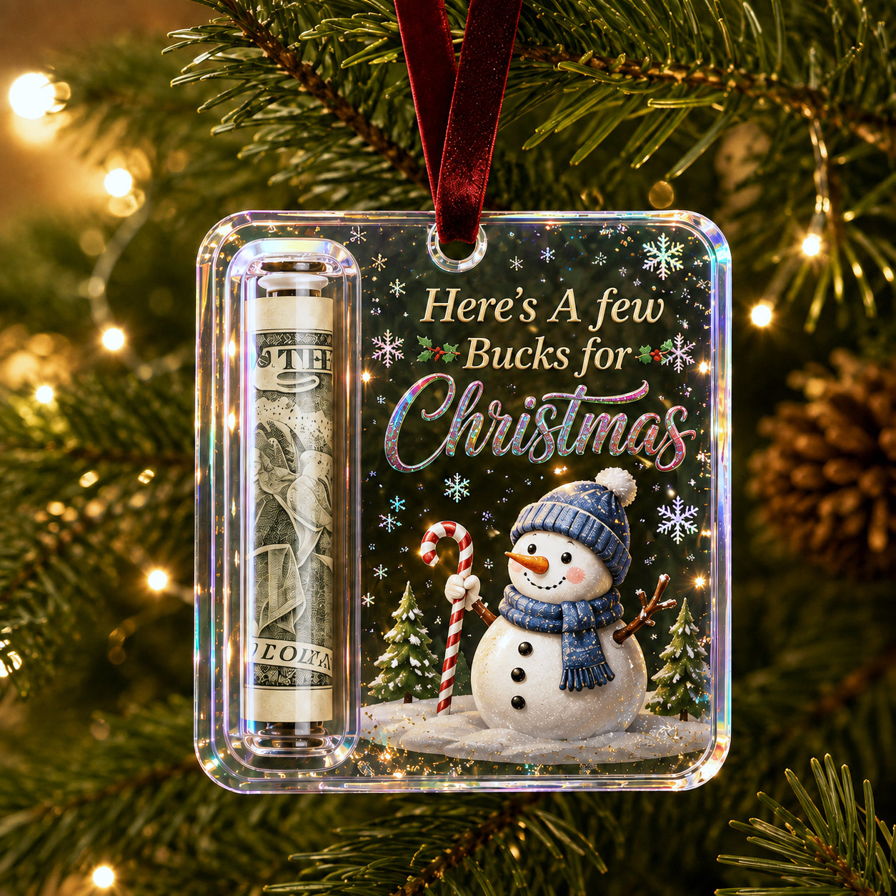 🎄💵 Christmas Cash Gift Ornament – Festive Money Holder Keepsake for the Tree