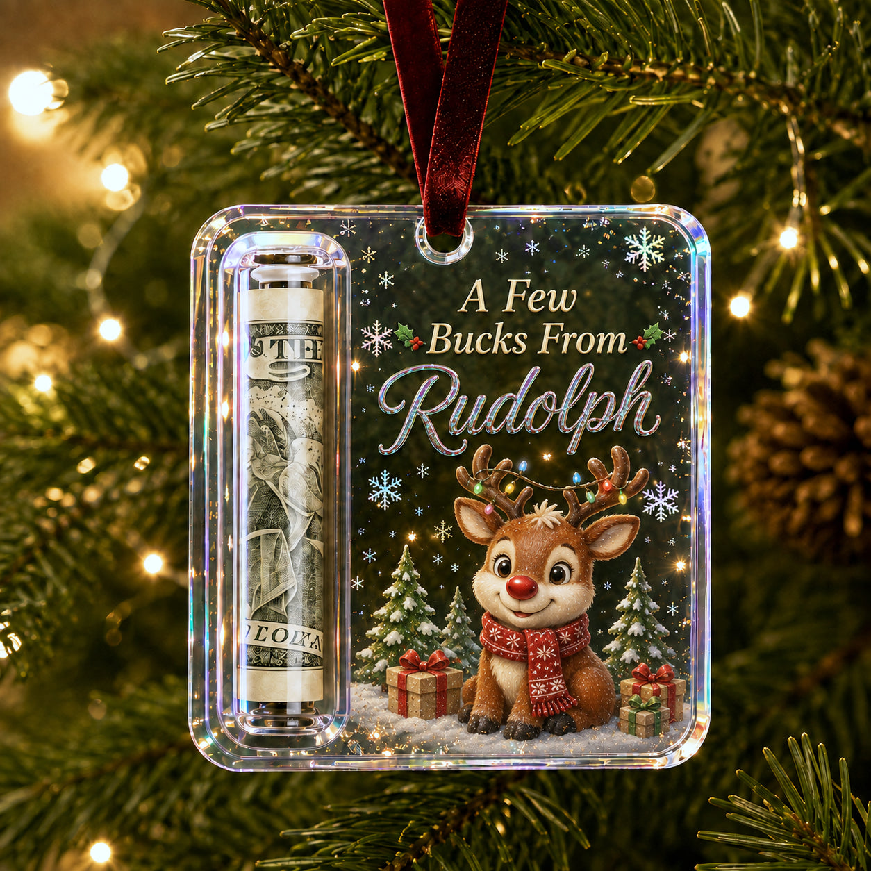 🎄💵 Christmas Cash Gift Ornament – Festive Money Holder Keepsake for the Tree