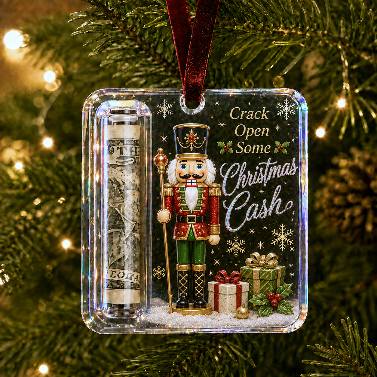 🎄💵 Christmas Cash Gift Ornament – Festive Money Holder Keepsake for the Tree