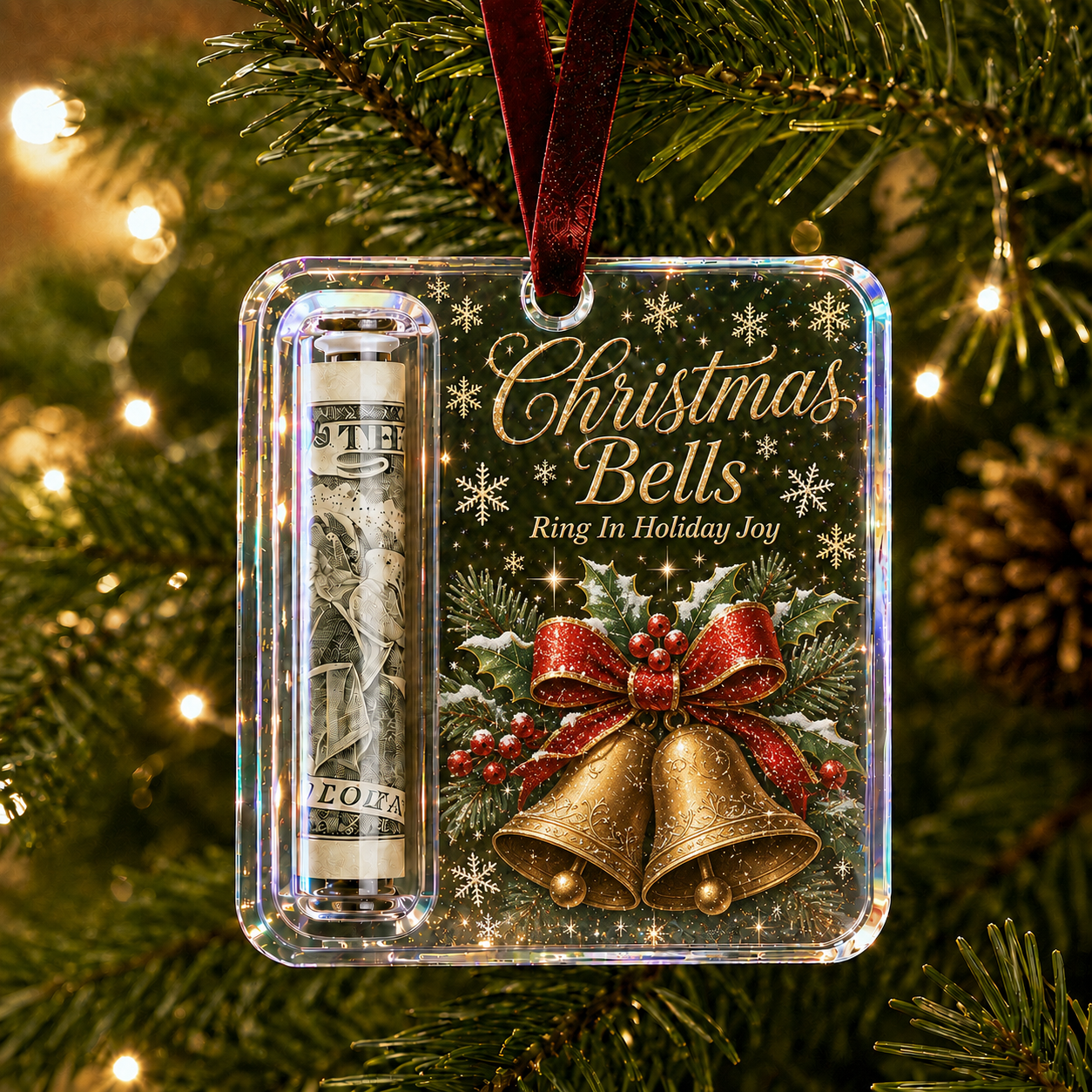 🎄💵 Christmas Cash Gift Ornament – Festive Money Holder Keepsake for the Tree