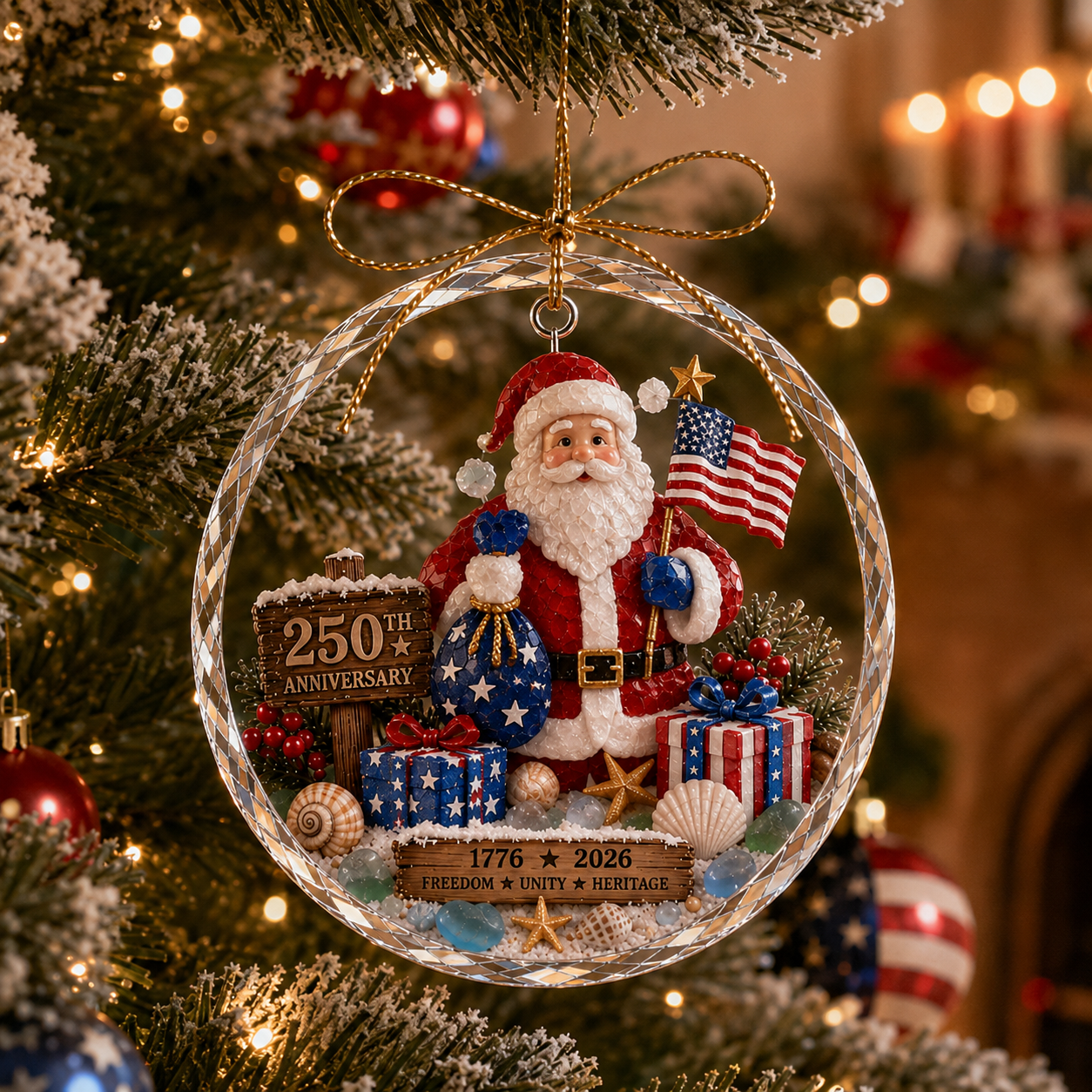 🌊 Ocean Christmas Ornament – 250th Anniversary Edition