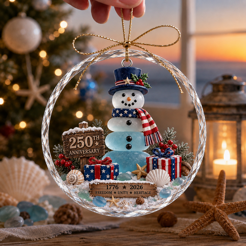 🌊 Ocean Christmas Ornament – 250th Anniversary Edition