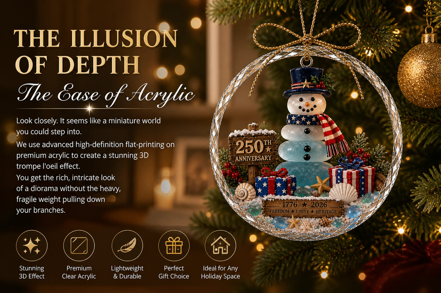 🌊 Ocean Christmas Ornament – 250th Anniversary Edition