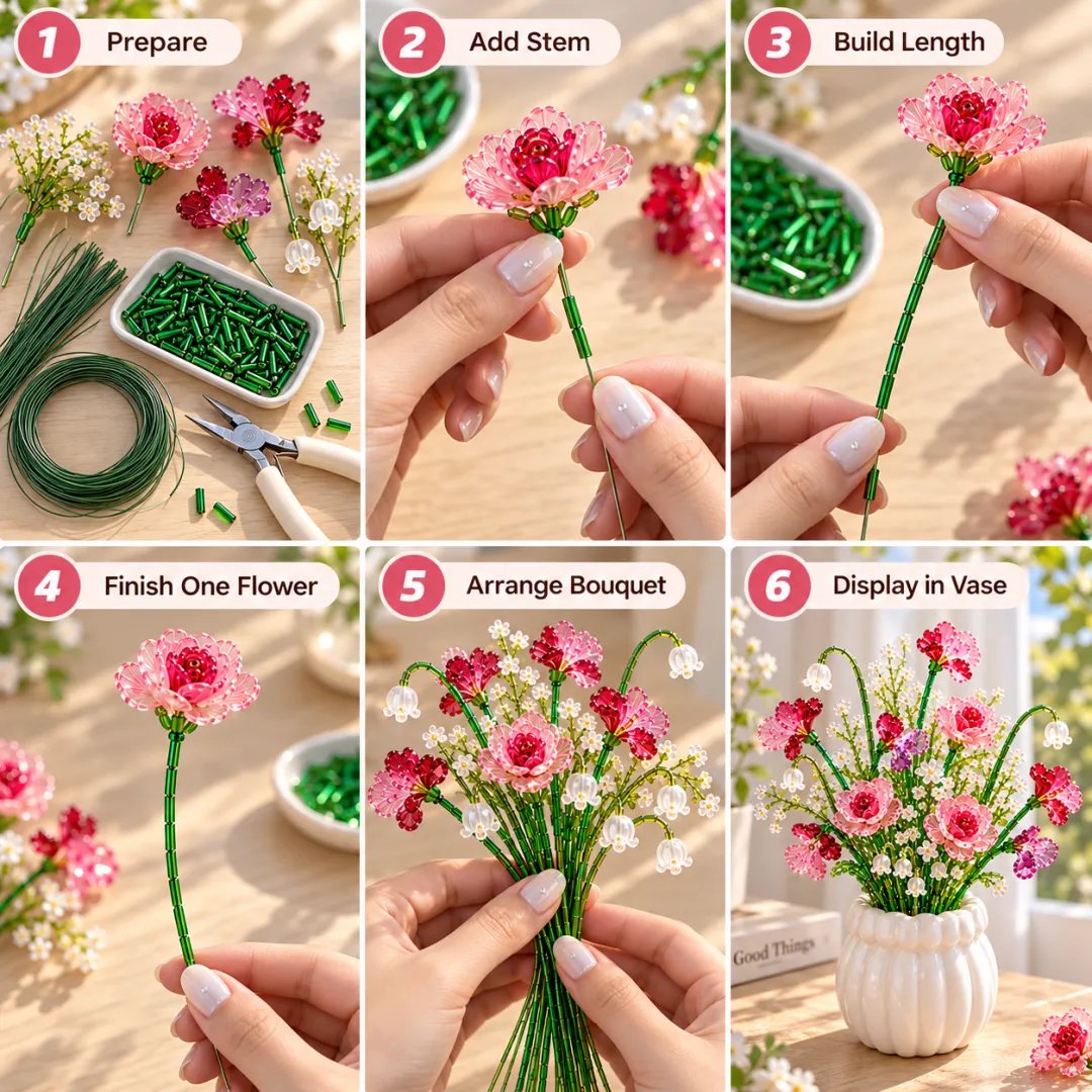 DIY Beaded Wildflower Bouquet Craft Kit