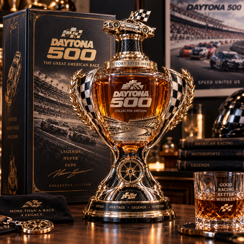 🏆 Daytona 500 Racing Legacy Trophy Whiskey Decanter – Collector’s Edition