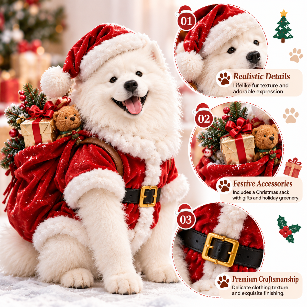 24-Day Samoyed Christmas Collectible Gift Set – Fluffy Trouble Makers