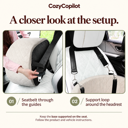 ☁️ 2-in-1 Dog Car Seat & Travel Bed – Soft, Supportive & Easy to Secure