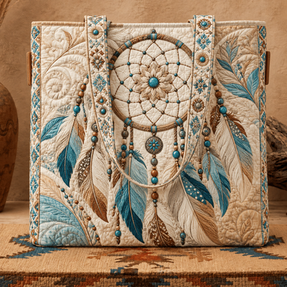 🎁 Handmade Native American Quilted Tote Bag