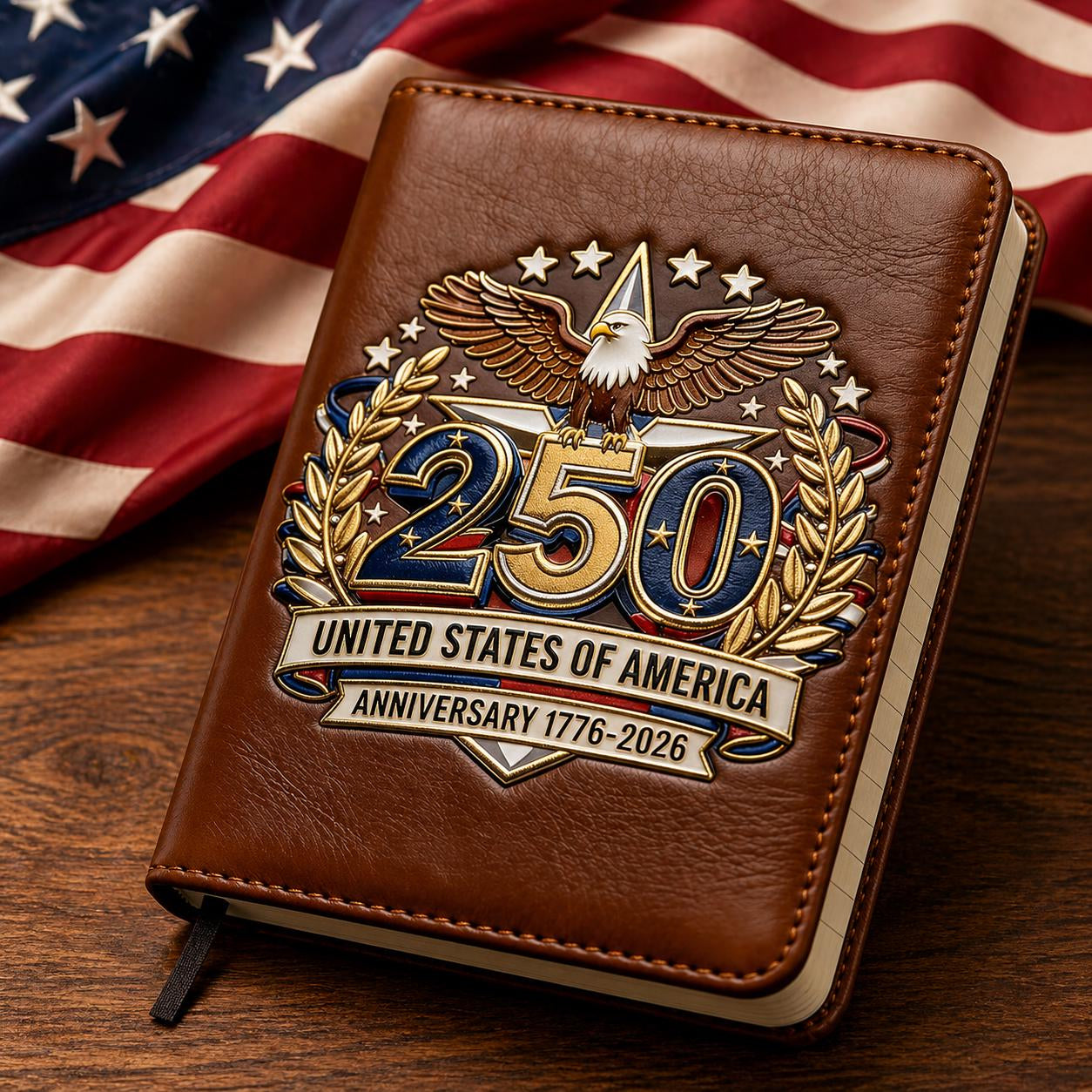 🔥Last Day: 60% OFF🎁Father's Day gift🎁💖 USA 250th Anniversary Notebook & Pen Set, 1776-2026 Patriotic Gift