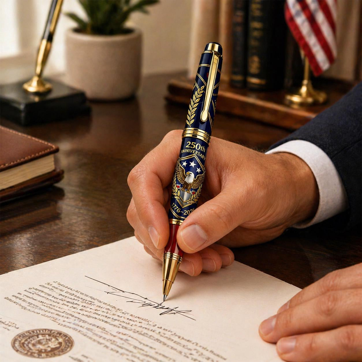 USA 250th Anniversary Commemorative Notebook & Pen Gift Set