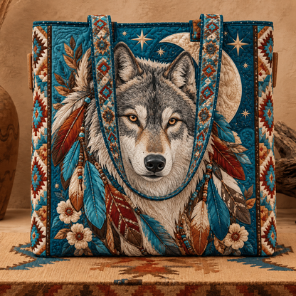🎁 Handmade Native American Quilted Tote Bag