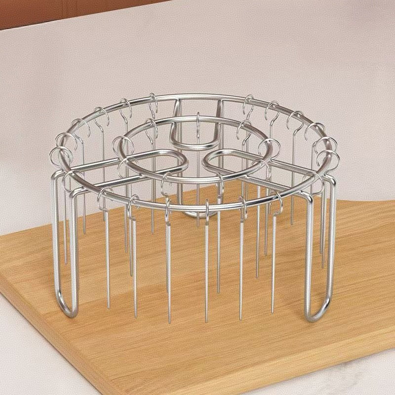 🔥 Air Fryer Skewer Rack – Stainless Steel Vertical Kebab Holder for Air Fryers, Ovens & Homemade BBQ Snacks🍢