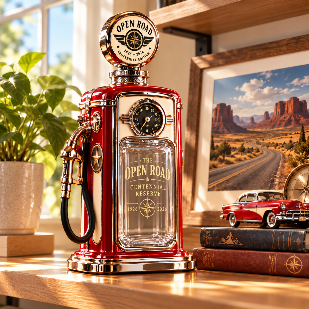 ⛽ The Open Road 1926–2026 Centennial Gas Pump Whiskey Decanter