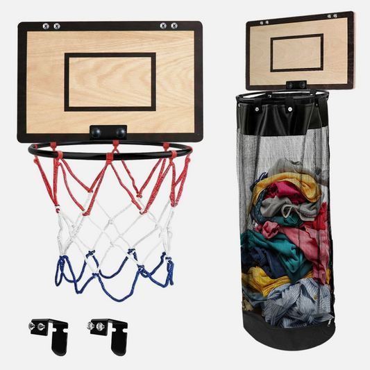 Over-the-Door Basketball Laundry Hamper – Fun Space-Saving Clothes Basket