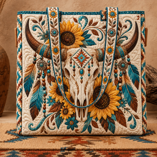 🎁 Handmade Native American Quilted Tote Bag
