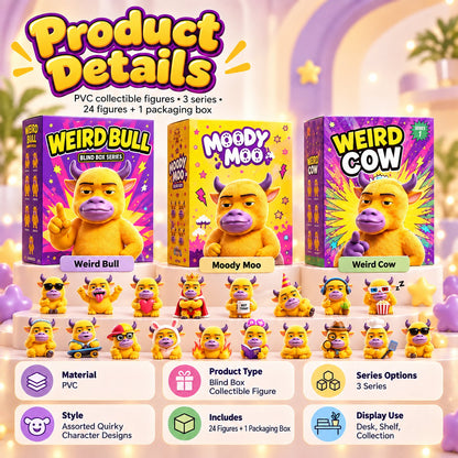🐮 Crazy Cow Blind Box Figures