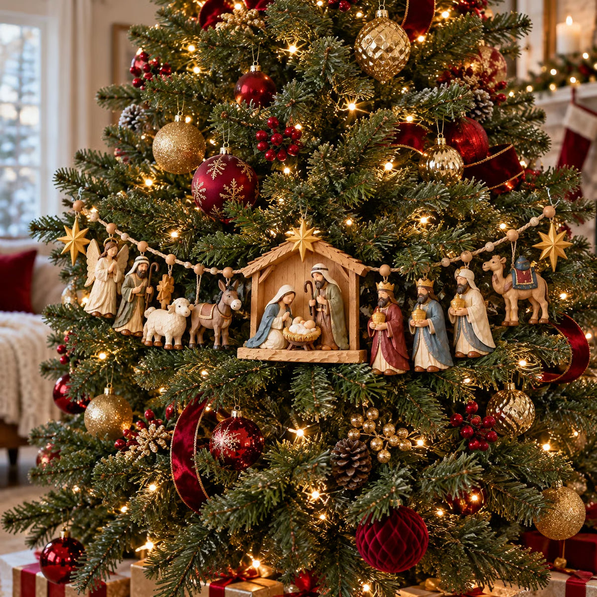 ✝️⭐ Hope Was Born in Bethlehem™ | Christmas Nativity Garland
