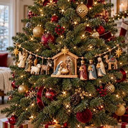 ✝️⭐ Hope Was Born in Bethlehem™ | Christmas Nativity Garland