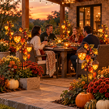 🔥 Last Day 49% OFF-🍁 Autumn Acorn Glow™ – Solar Double Acorn Garden Stake Light🎁