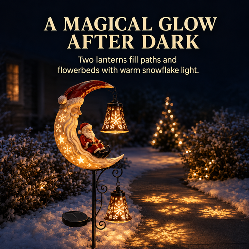 🎅Christmas Early Discount 49% Off - 🔥Santa’s Moonlight Lantern Solar Garden Stake⛄