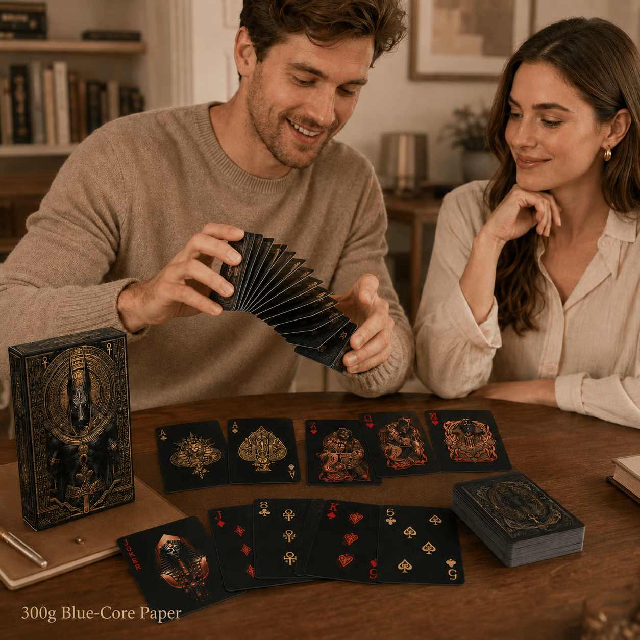 🃏👑 Black-Gold Egyptian Mythology Playing Cards