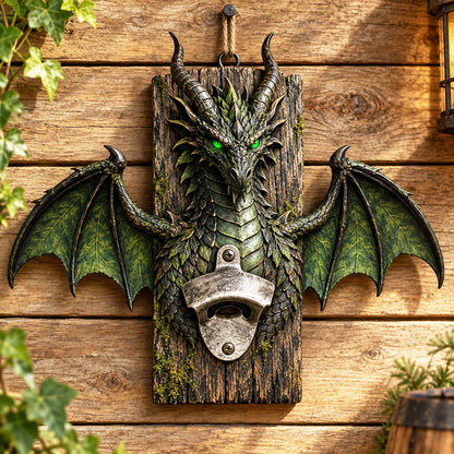 🐉 Drachenwächter-Wandflaschenöffner – Gothic-Fantasy-Bar-Dekoration