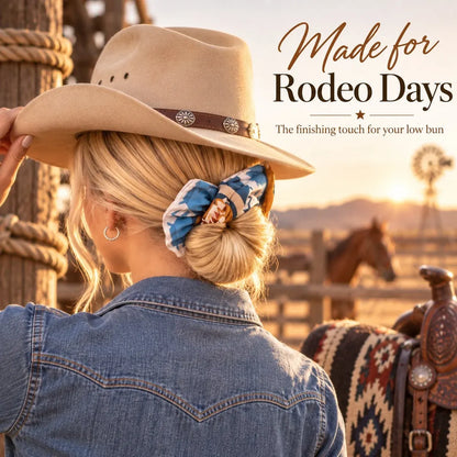 🤠🤎 Western Bow Hair Accessory – Effortless Low-Bun Style for Country Concerts, Rodeos & Everyday Looks
