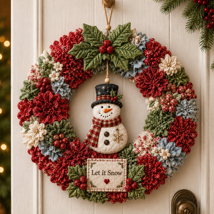 Let It Snow Christmas wreath