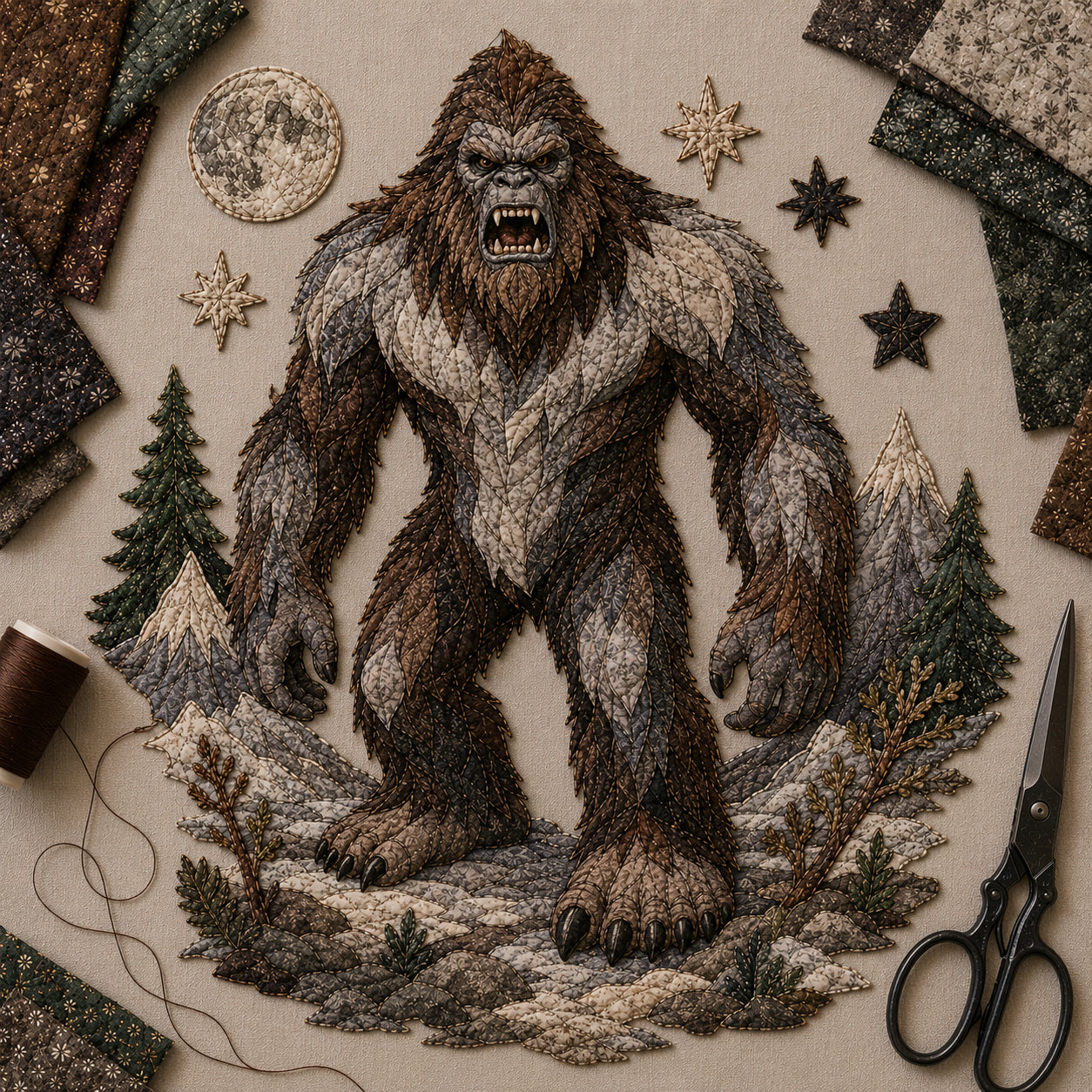 🔥Buy 2 Get 1 Free🔥Legendary Creatures DIY Patchwork Art Kit🔥50% Off Last Day🔥